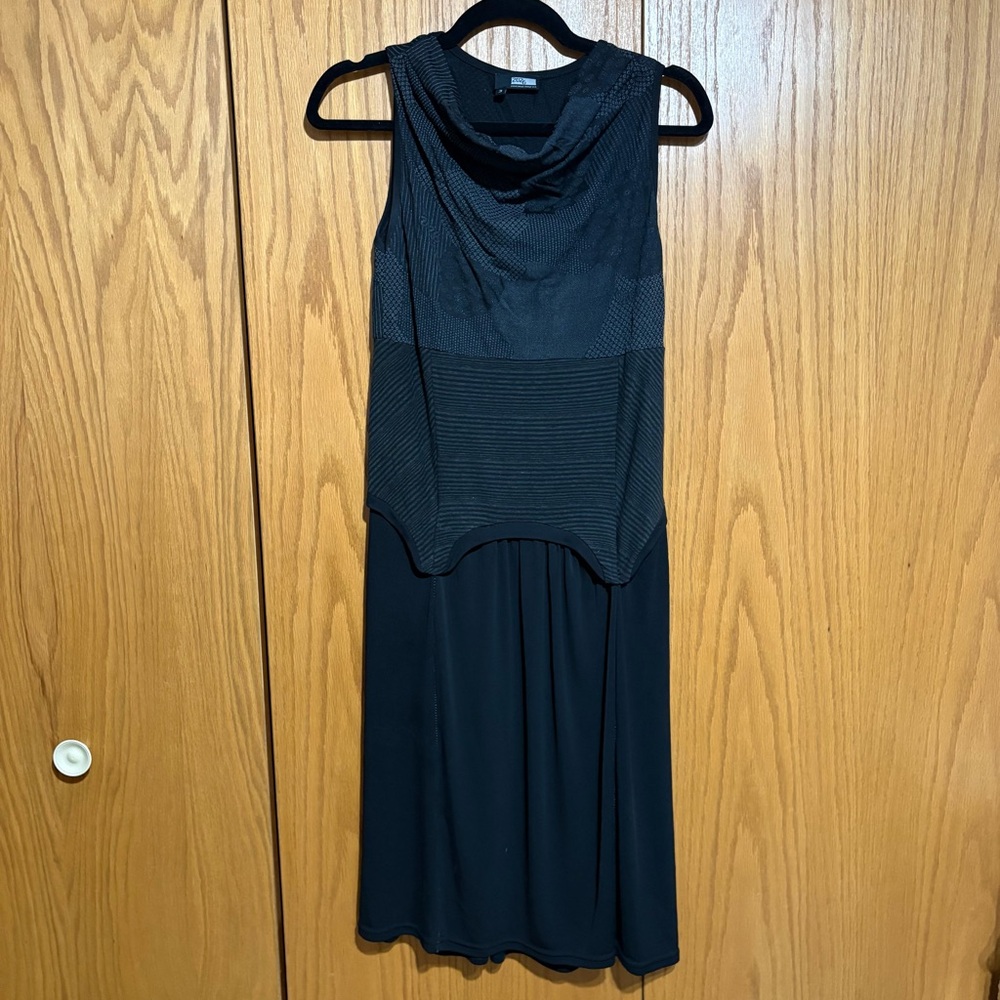 2026 Deux Mille Vingt Six Guest cowl‎ neck sleeveless mini dress lagenlook art